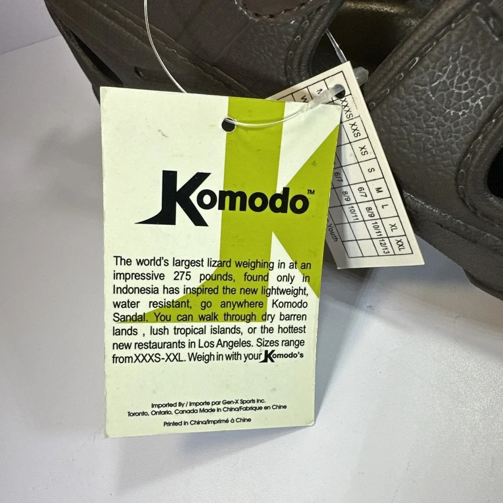 Komodo✨ Aquarius Shoes 336174✨NWT✨Waterproof✨Lightweight✨Chocolate Brown ✨Sz‎ 9